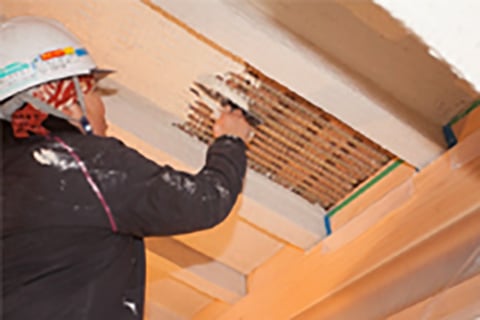 2015年7月~2016年3月撮影 上台所 小屋裏天井 漆喰塗籠の画像